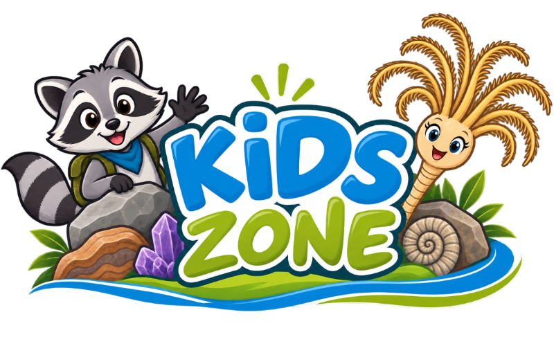 Kids Zone with Rocky the Raccoon and Lily the Crinoid